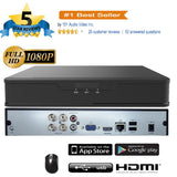 New [UND-04] 4CH Hybrid H.265/H.264 5in1 (TVI, AHD, CVI, Analog CVBS and IP) HD DVR w/ HDMI VGA Output Mobile-APP, 24/7 Motion Real Time Recording